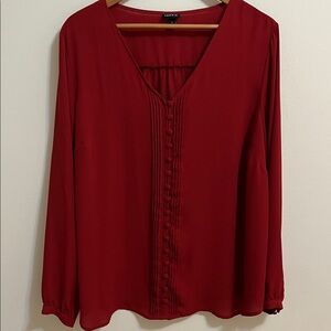 Torrid pullover blouse top red plus size 2X casual thin lightweight feminine